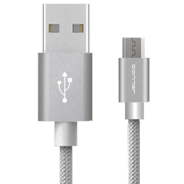 Καλώδιο Φόρτισης/Δεδομένων JELLICO MICRO USB σε USB 1 μέτρο (ασημί)