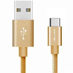 Καλώδιο Φόρτισης/Δεδομένων JELLICO TYPE C σε USB 1 μέτρο (χρυσό)