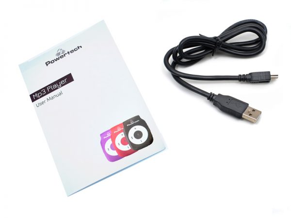 POWERTECH MP3 Player με clip επαναφορτιζόμενο microSD
