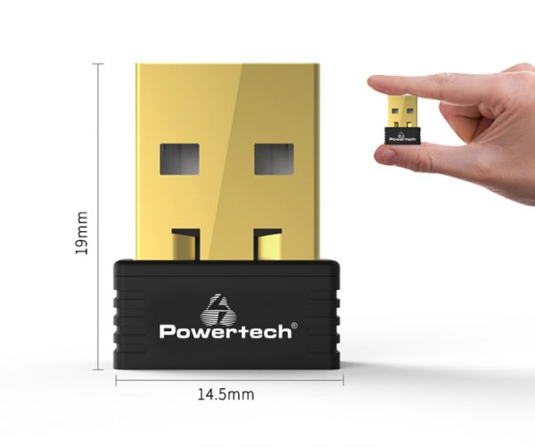 POWERTECH Wireless USB nano adapter, 150Mbps, 2.4GHz, MT7601 1