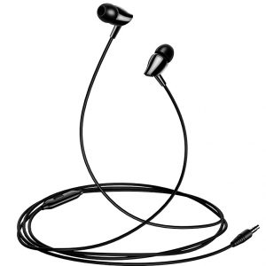 USAMS earphones με μικρόφωνο EP-37, 10mm, 1.2m, μαύρα 1