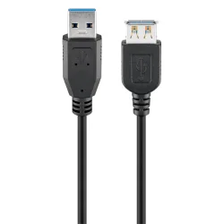 GOOBAY καλώδιο USB 3.0 σε USB (F) 95726, copper, 5m, μαύρο