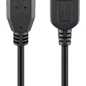GOOBAY καλώδιο USB 3.0 σε USB (F) 95726, copper, 5m, μαύρο