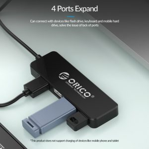 ORICO USB 2.0 Hub FL01, 4x USB, μαύρο 1