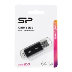 Silicon Power Ultima U02 USB 2.0 Stick Μαύρο 64GB-1
