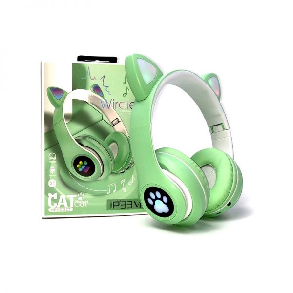 Ασύρματα ακουστικά – Cat Headphones – P33M – 700335 – Green