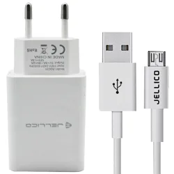 Jellico Φορτιστής με Θύρα USB-A και Καλώδιο micro USB Quick Charge 3.0 Λευκός (AQC34 )