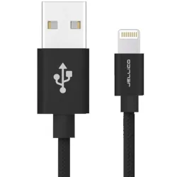 Καλώδιο ΦόρτισηςΔεδομένων JELLICO GS-10 iPhone 566s78SE iPad σε USB 1 μέτρο (μαύρο)