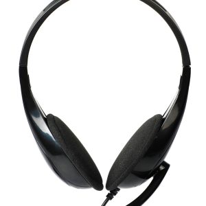 POWERTECH Headphones με μικρόφωνο PT-734 105dB, 40mm, 3.5mm, 1.8m, μαύρο 1