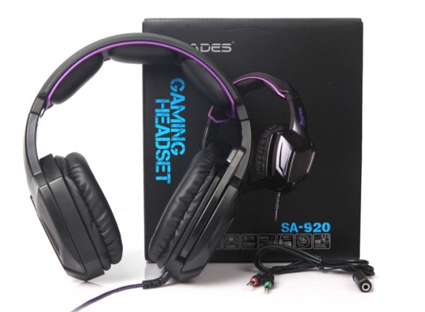 SADES gaming headset SA-920, 3.5mm, 40mm, μαύρο 5