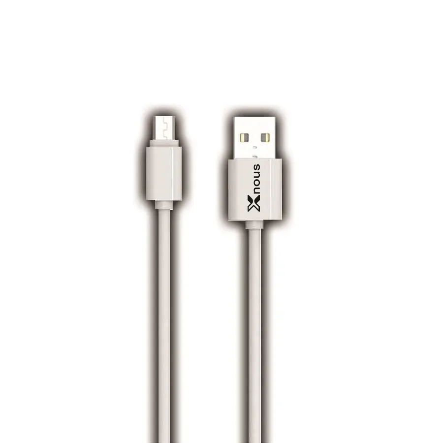 Καλώδιο ΦόρτισηςΔεδομένων Xnous US10 USB σε Micro USB 1μ 3.4A (λευκό) 1