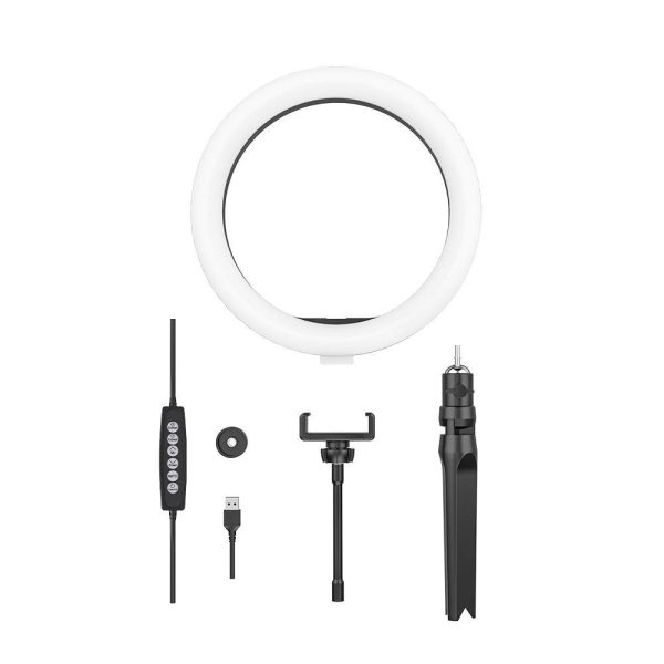BlitzWolf BW-SL5 LED Ring Light 10.2″ RGB Dimmable Temperature 2300K-6000K & Adjustable 10 Color Τρίποδο Bluetooth Remote
