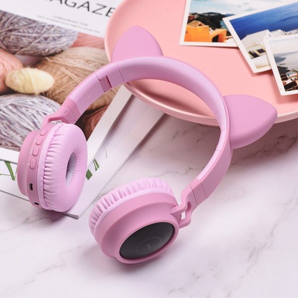Ασύρματα Ακουστικά HOCO Cat Ear W27 - Ροζ2