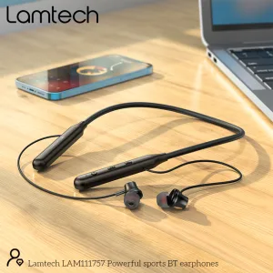 Lamtech In-ear Bluetooth Handsfree Ακουστικά με Αντοχή στον Ιδρώτα Μαύρα 6