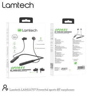 Lamtech In-ear Bluetooth Handsfree Ακουστικά με Αντοχή στον Ιδρώτα Μαύρα 7