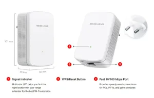 Mercusys ME10 WiFi Extender Single Band (2.4GHz) 300Mbps3