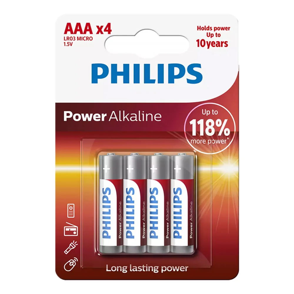 PHILIPS Power αλκαλικές μπαταρίες AAA LR03