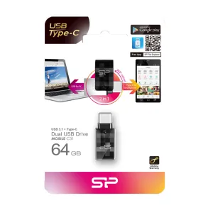 Silicon Power Mobile C31 64GB USB 3.1 Stick USB-A & USB-C-4