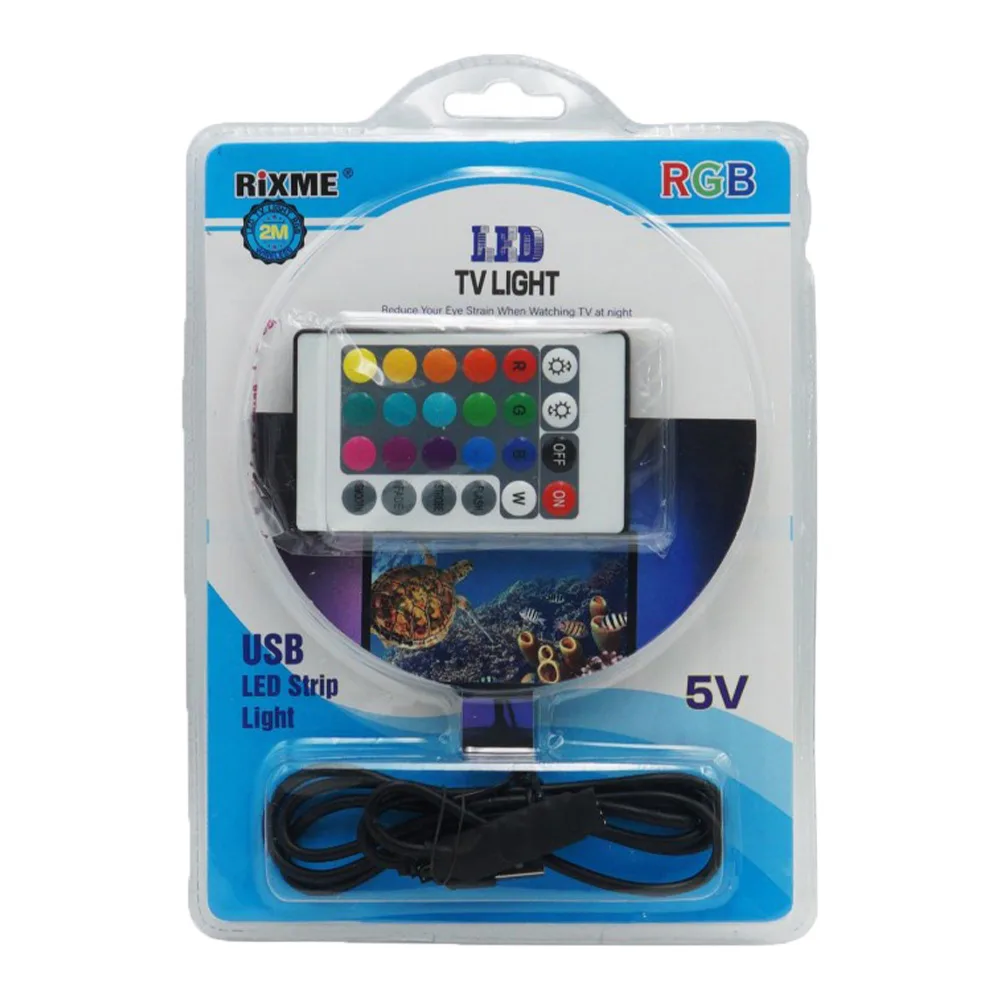 Ταινία LED USB 5V RGB Μήκους 2m με Τηλεχειριστήριο ty17964-54