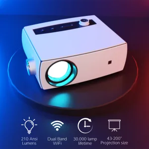 Powertech PT-983 Projector Full HD Λάμπας LED με Wi-Fi3
